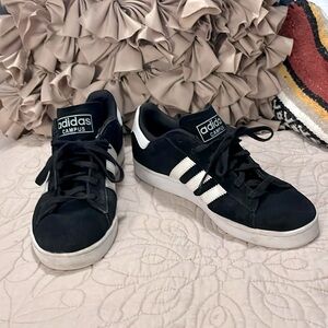 Adidas Campus Black Suede Ortholite Low-top Lace Up Sneakers Sz 5.5